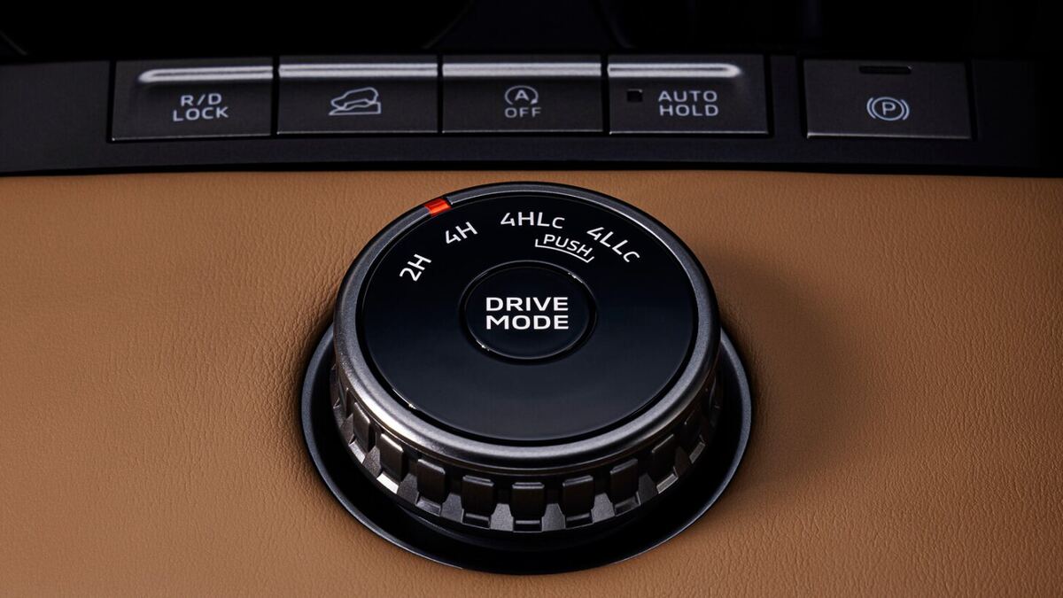 新型パジェロ スーパーセレクト4WD-II ドライブモードダイヤル（2H/4H/4HLc/4LLc）